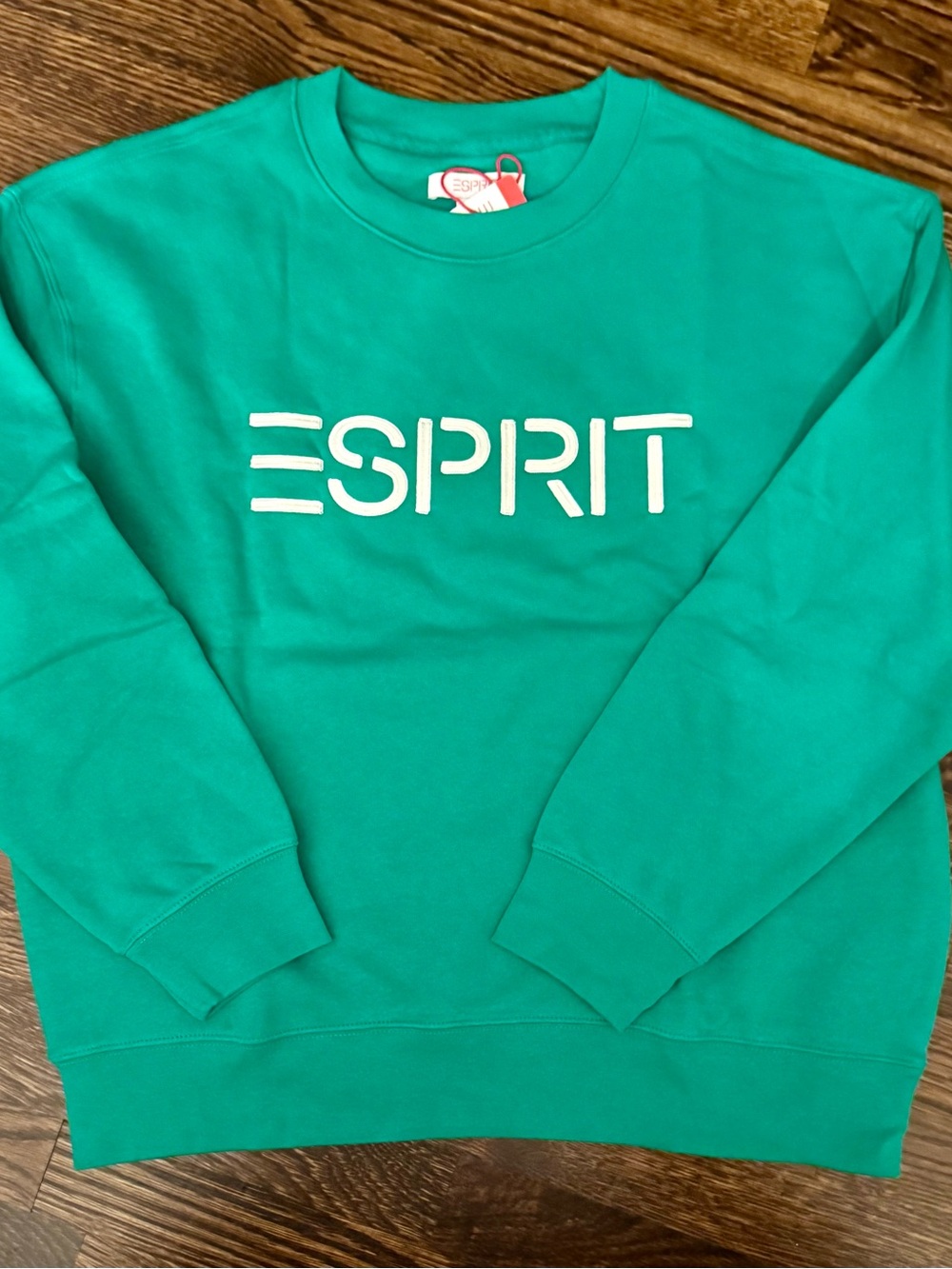 Viral TikTok Esprit Bright Green Logo Sweatshirt- Size Xxl